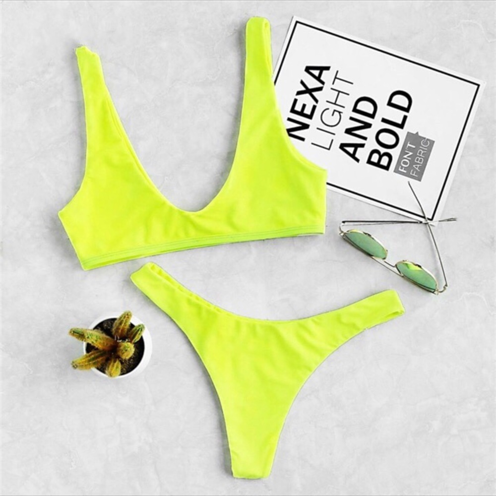 Barbados Bikini Set - Neon Yellow
